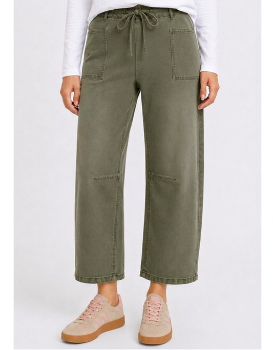 Leo Barrel Jeans - Khaki