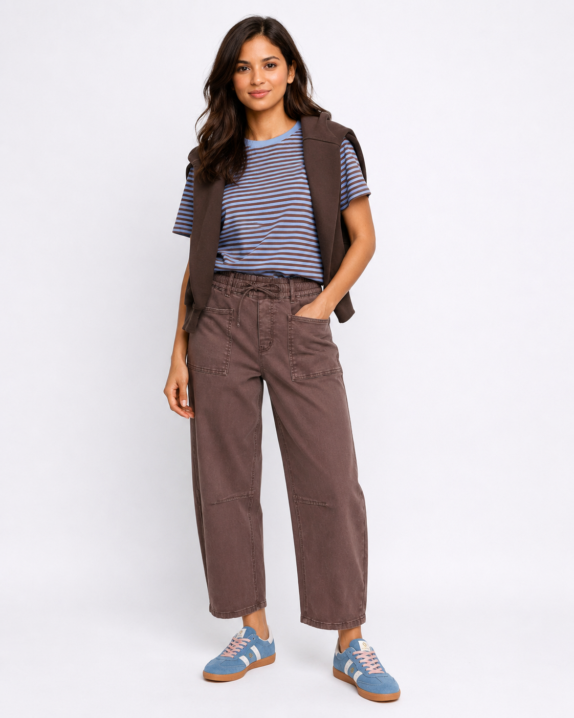 Leo Barrel Jeans - Chocolate