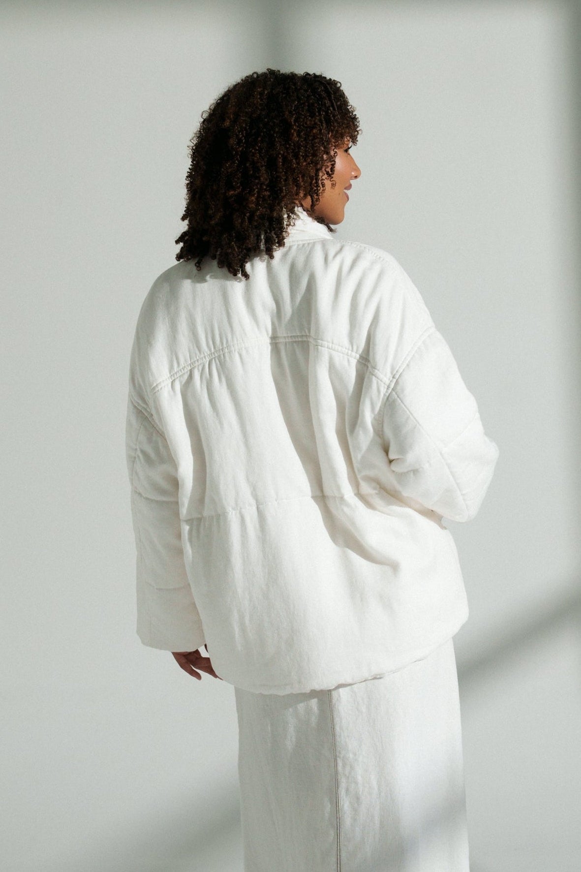 Aster Ivory Linen Coat