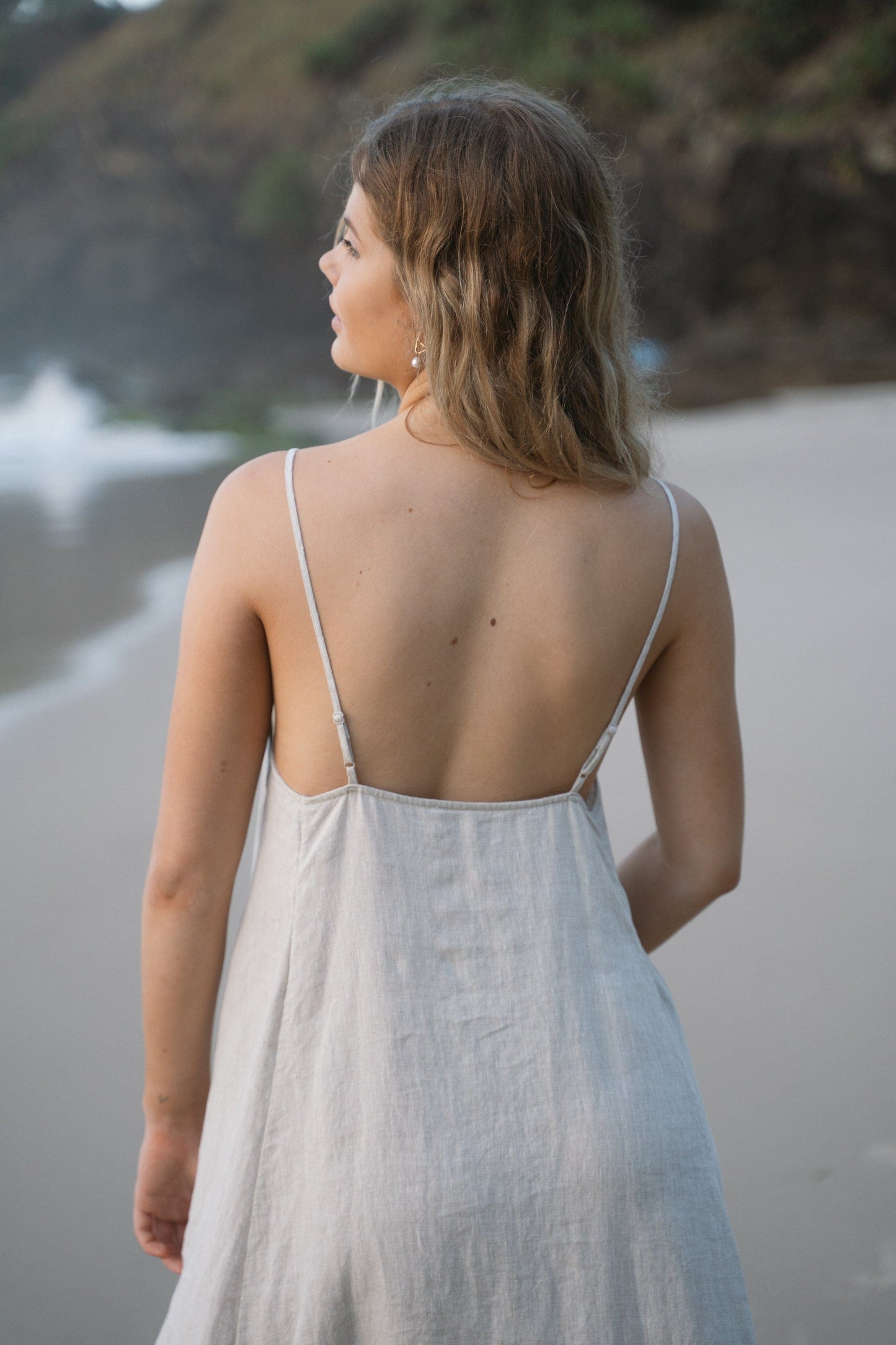 Coco Oatmeal Linen Dress