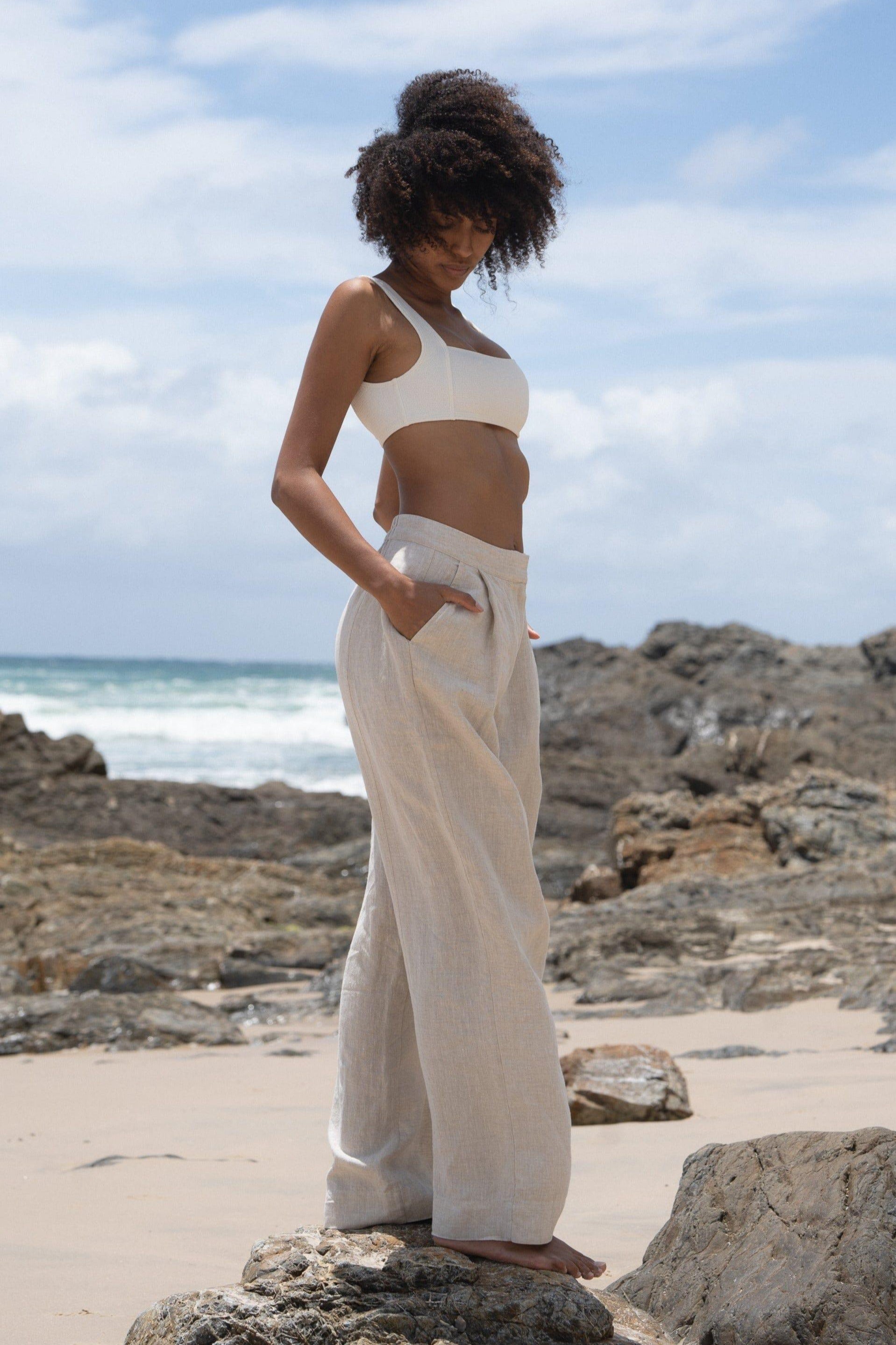 Oli Oatmeal Linen Pants