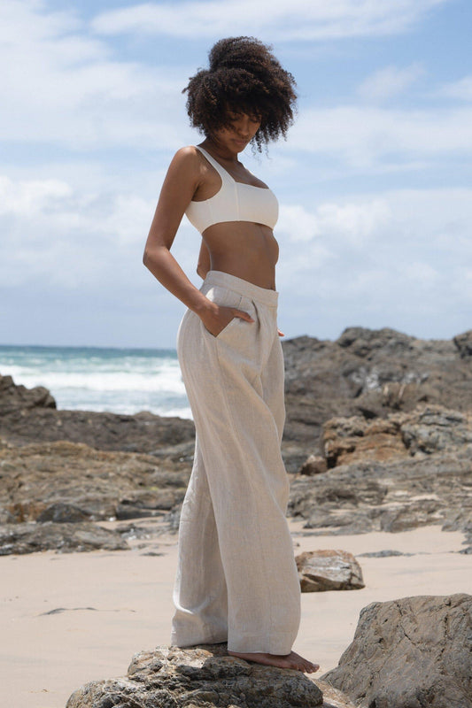 Oli Oatmeal Linen Pants