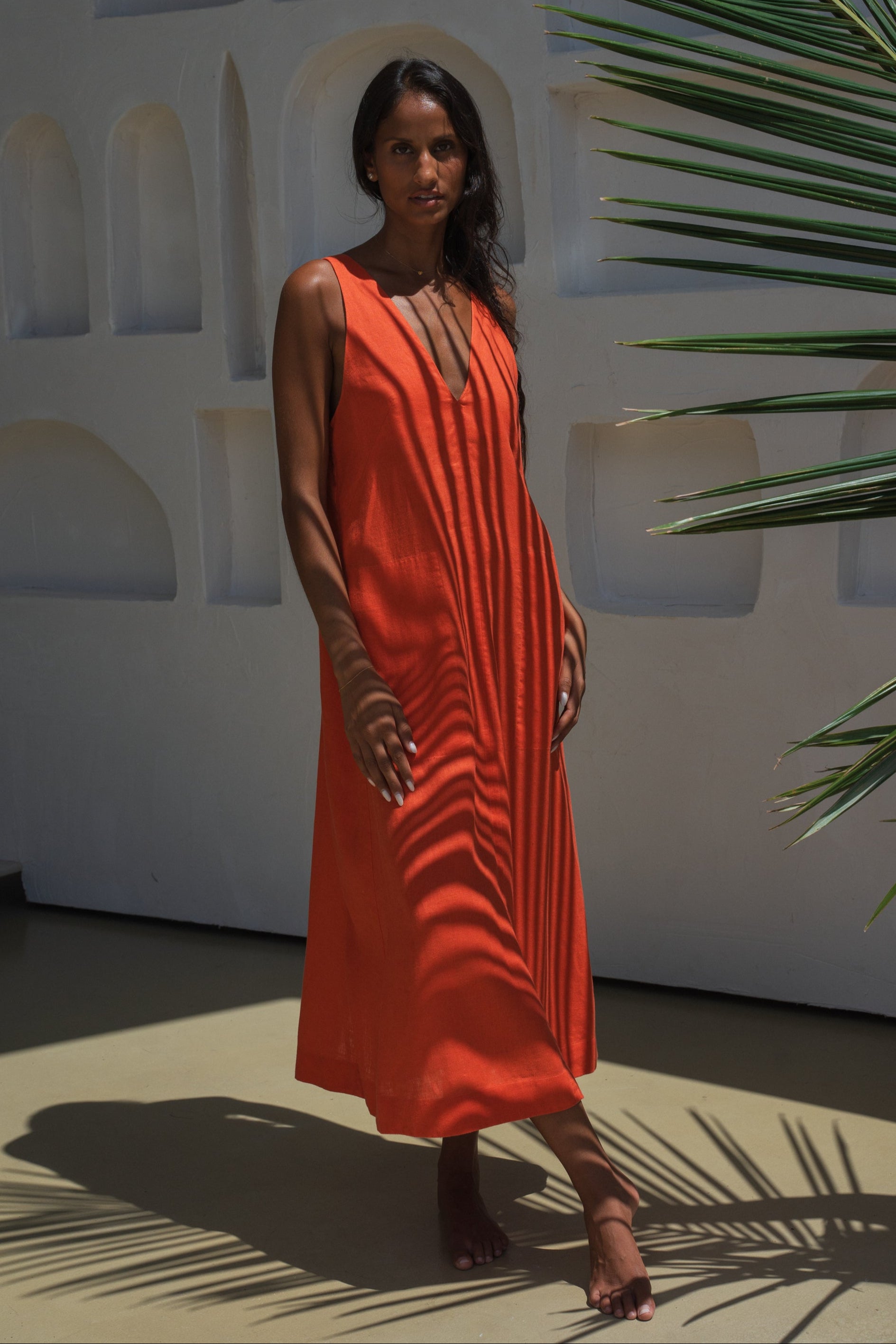 Iris Spritz Linen Dress