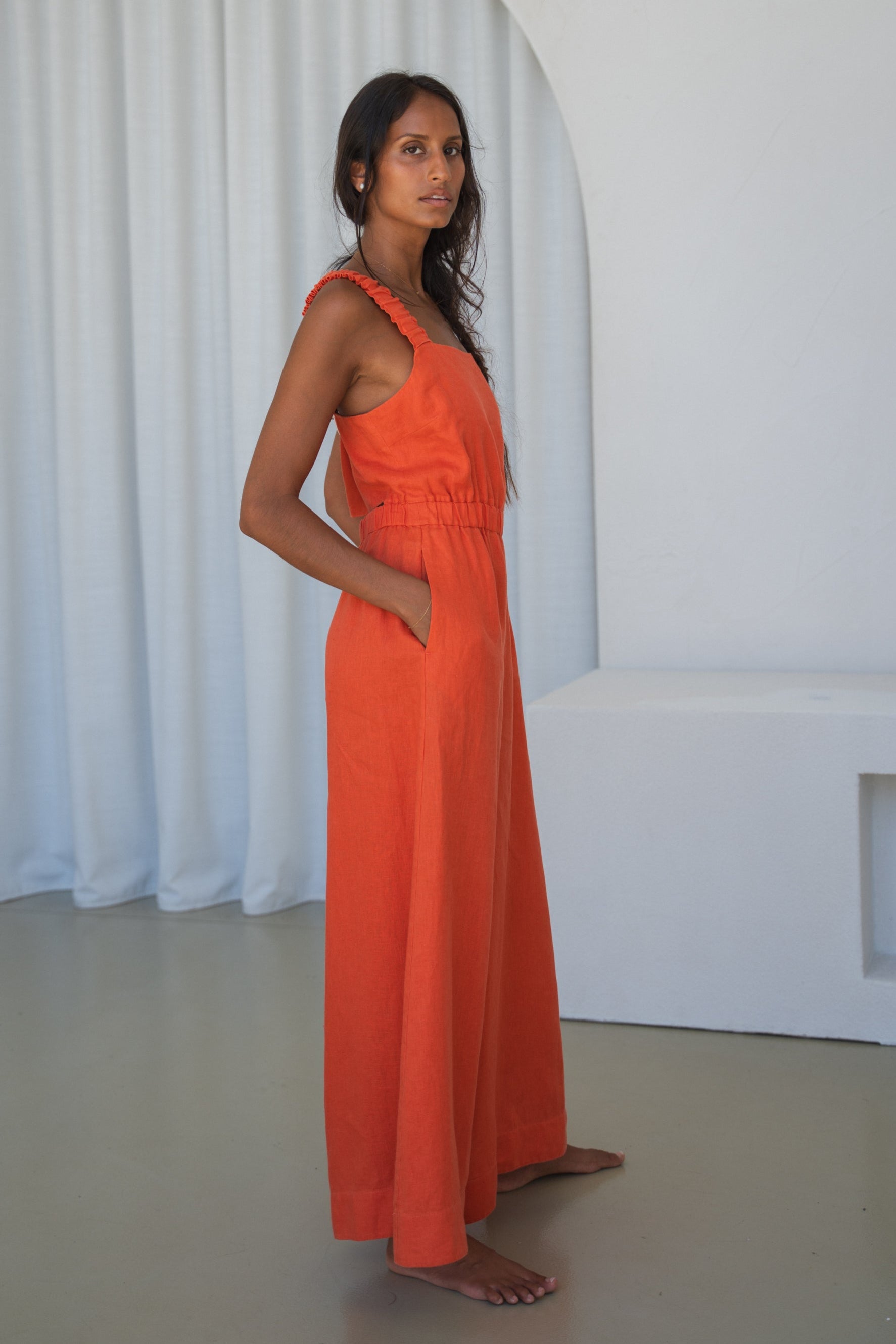 Keely Spritz Linen Jumpsuit