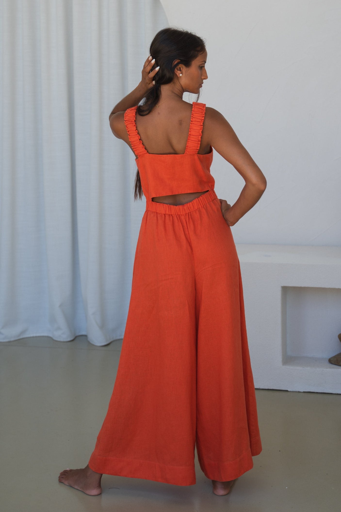 Keely Spritz Linen Jumpsuit