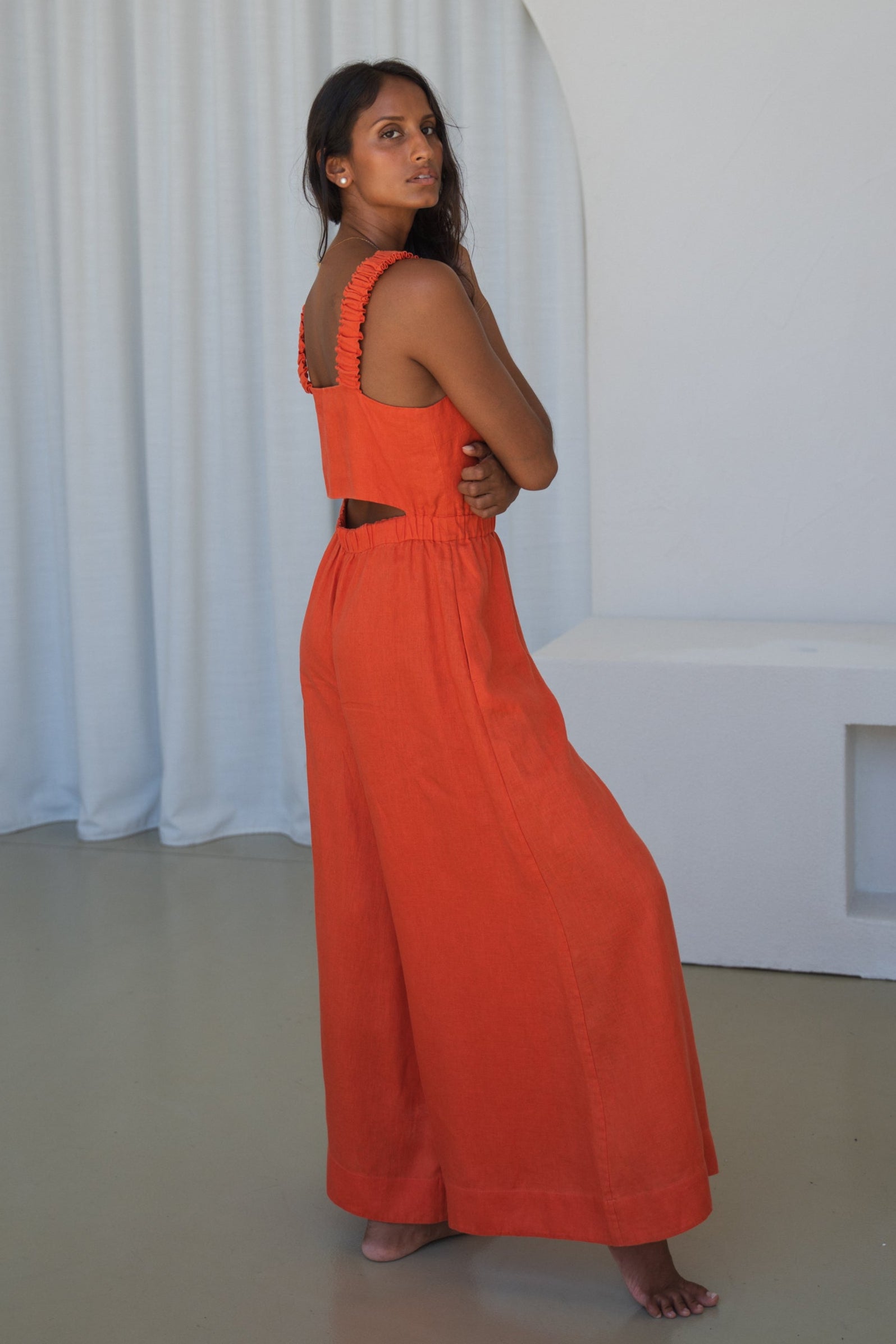 Keely Spritz Linen Jumpsuit