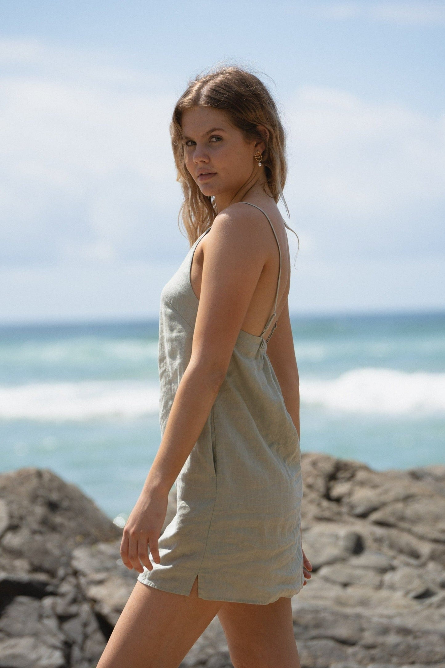 Liz Tea Linen Slip