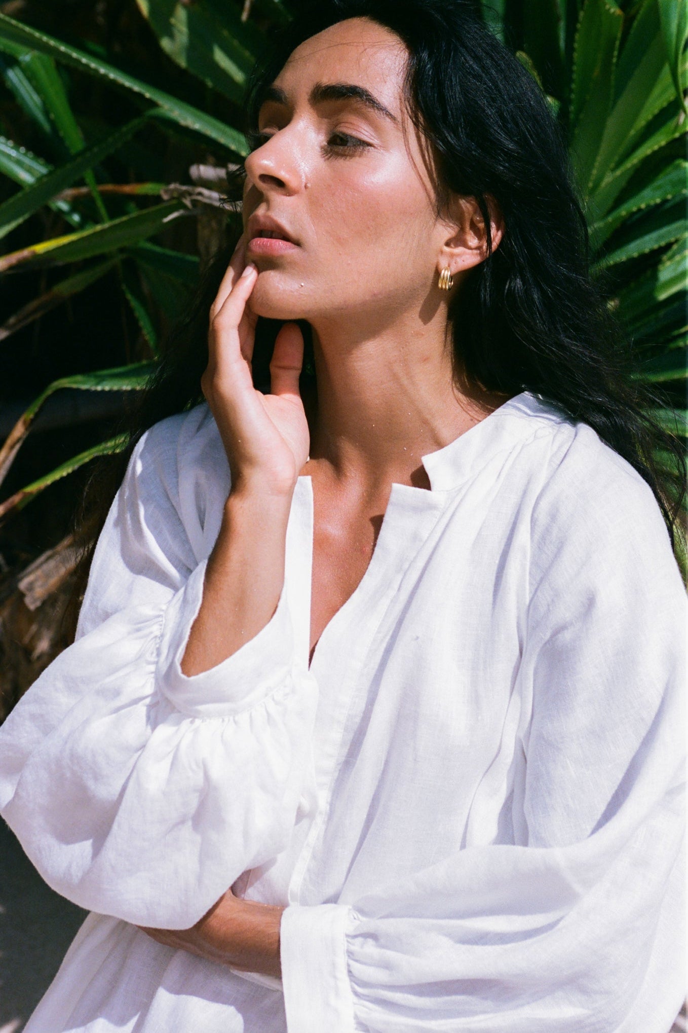 Mae Ivory Linen Dress