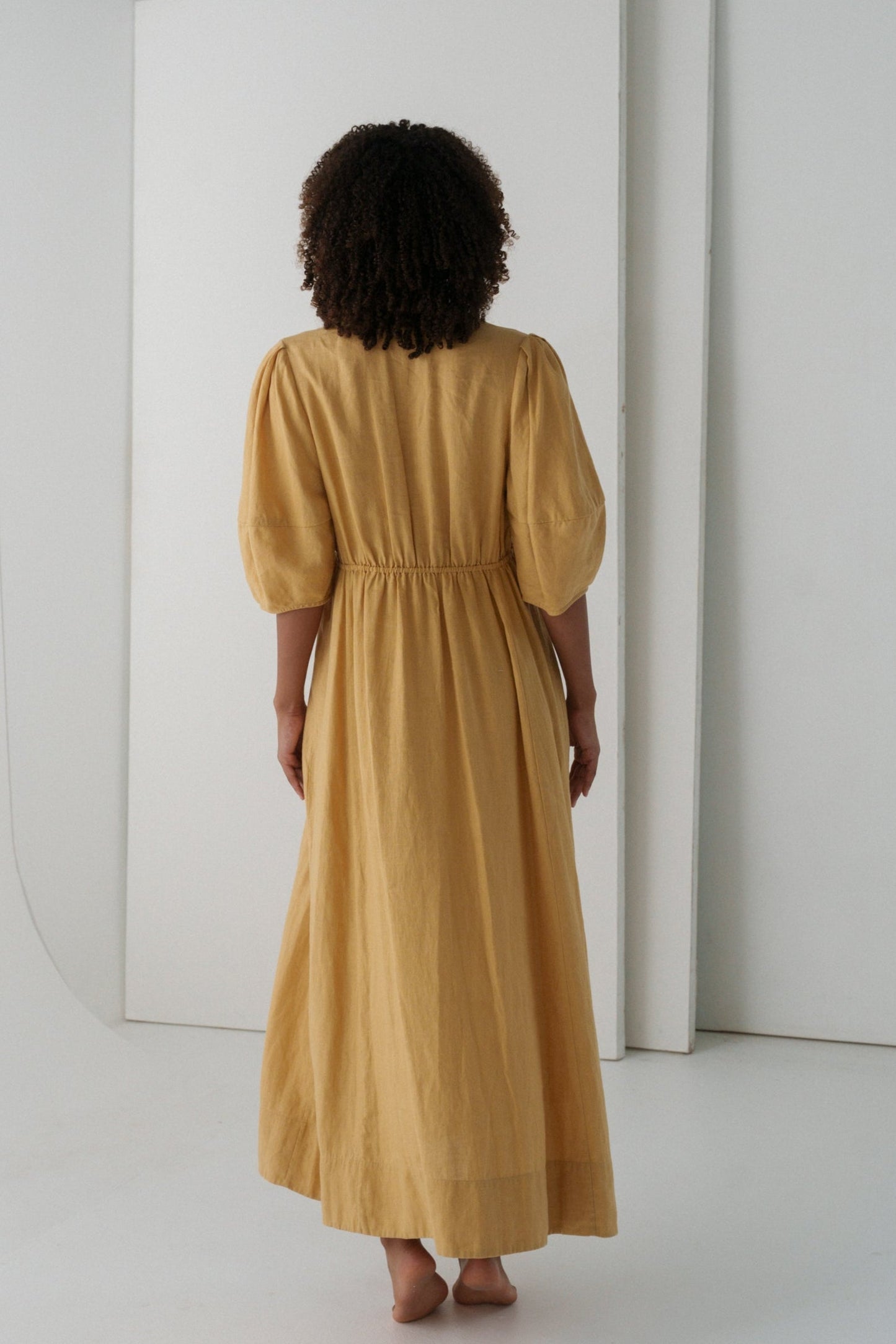 Vida Sand Linen Dress