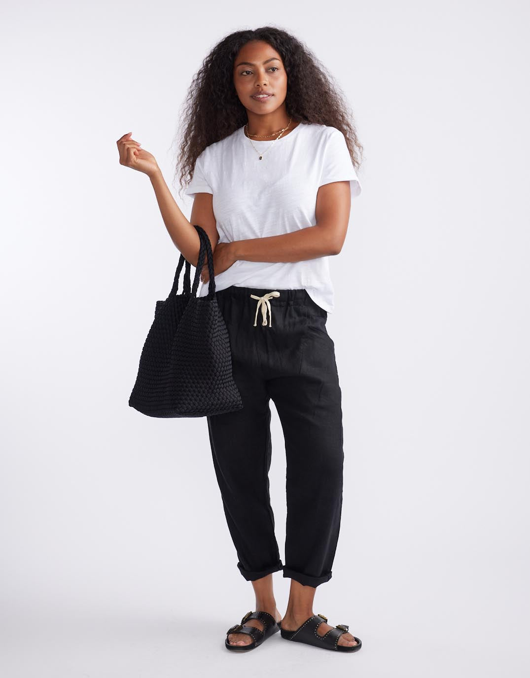 Luxe Linen Pants - Black