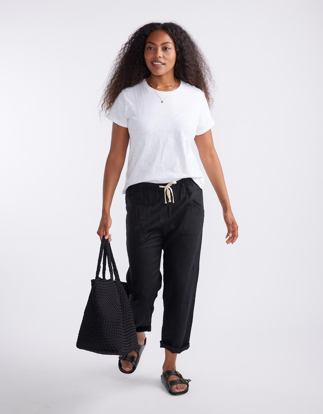 Luxe Linen Pants - Black