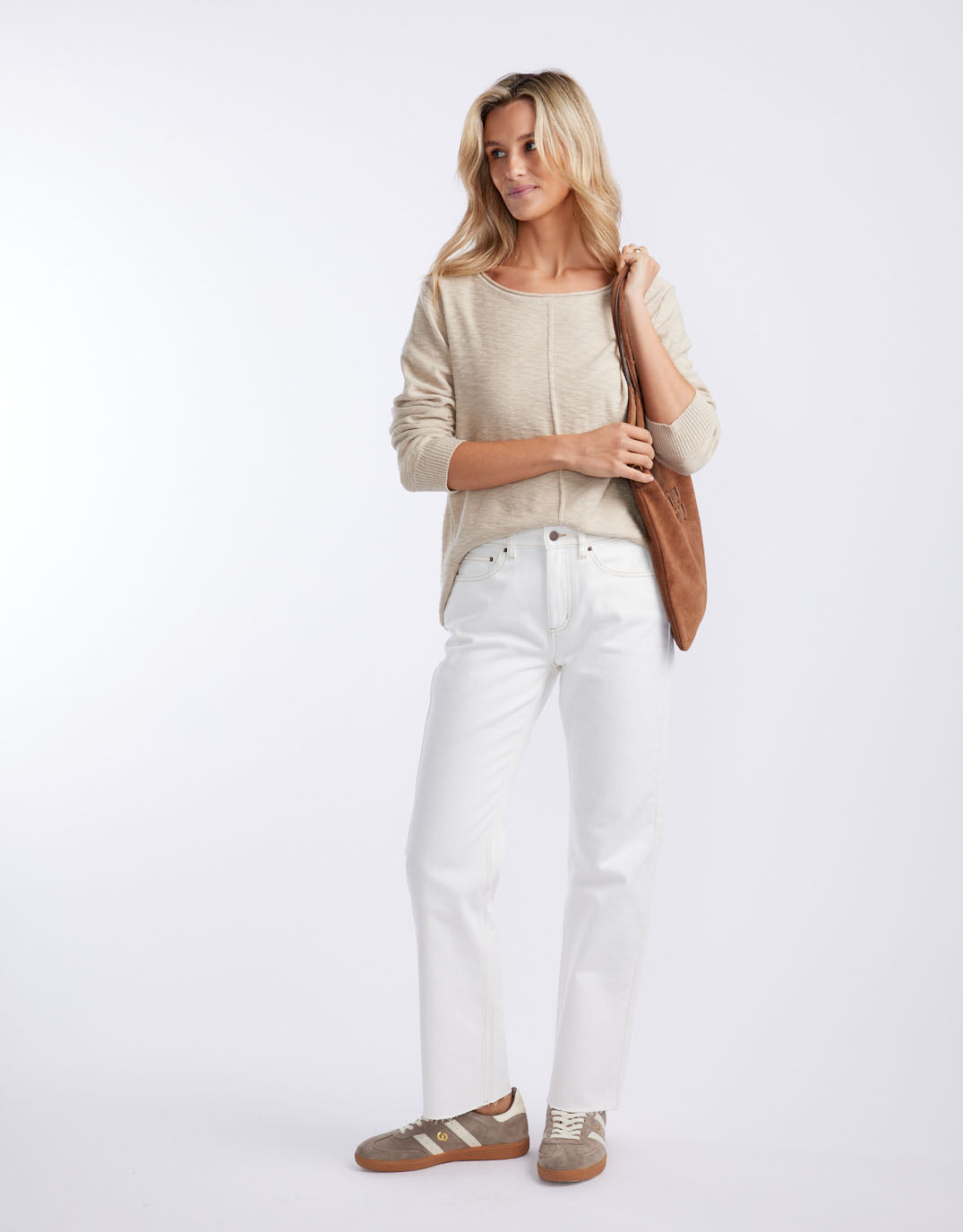 Charlotte Straight Leg Jean - White