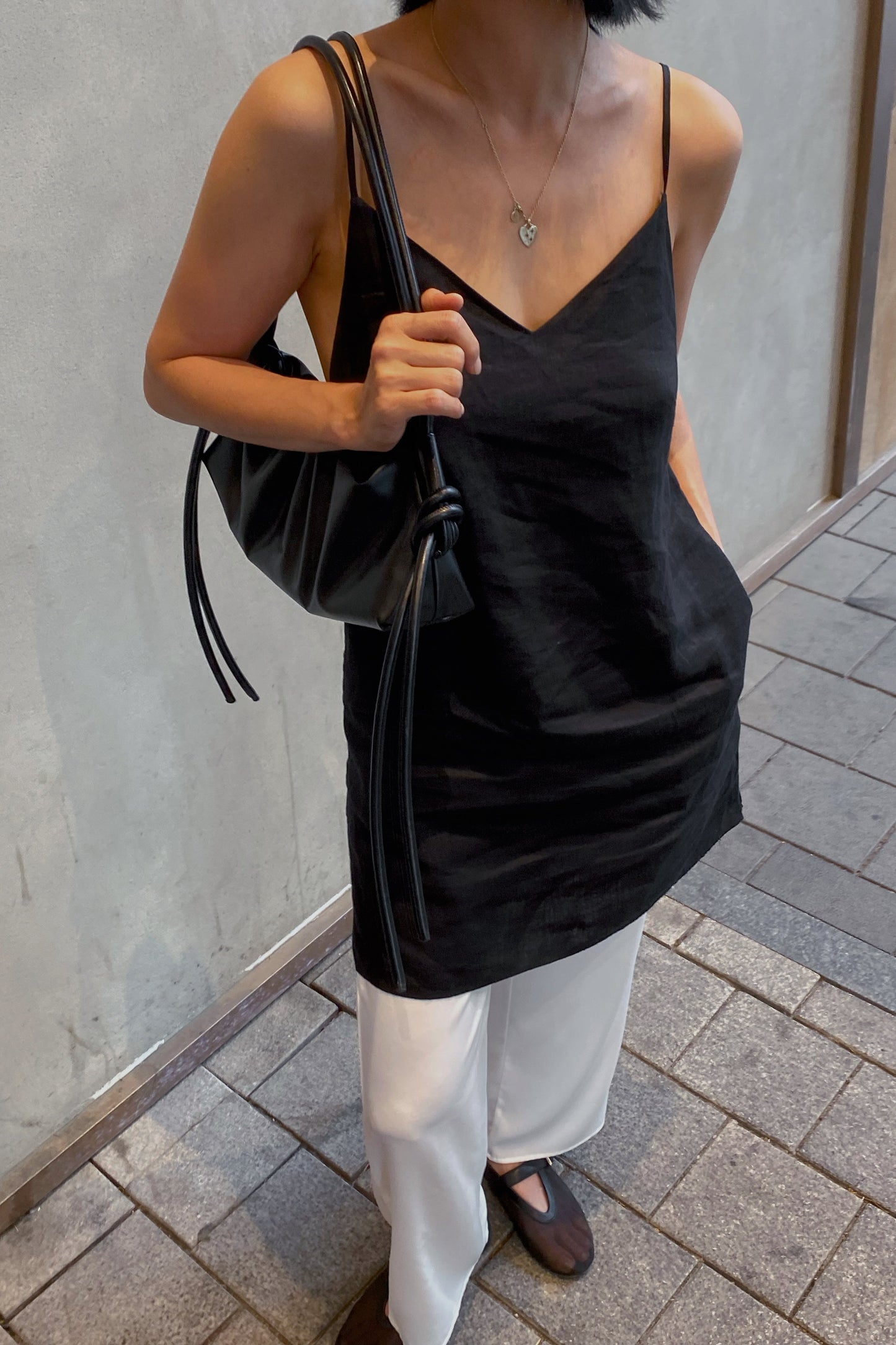 Liz Black Linen Slip