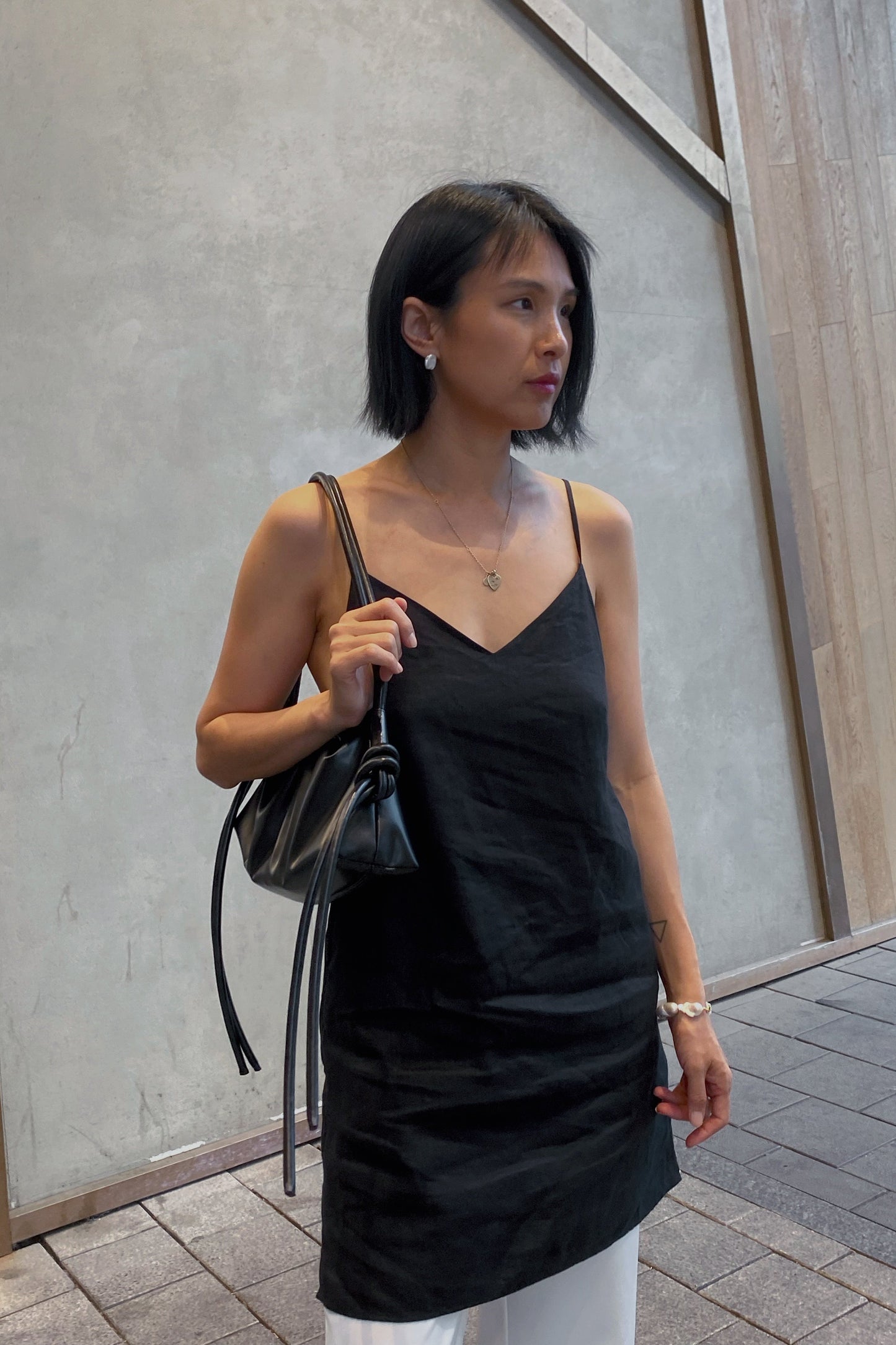 Liz Black Linen Slip