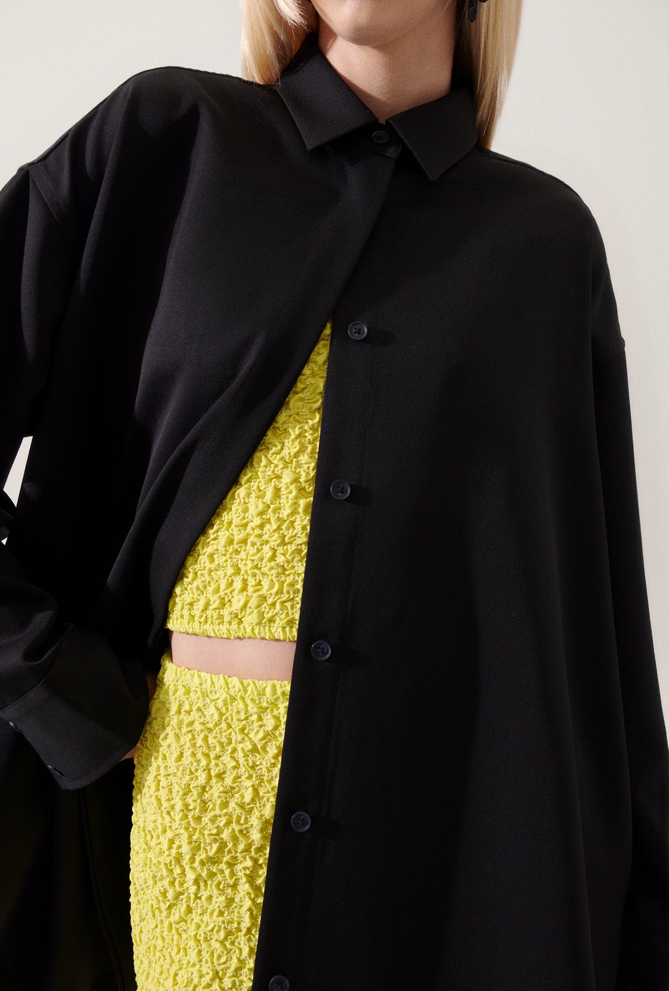 Wool Overshirt Black