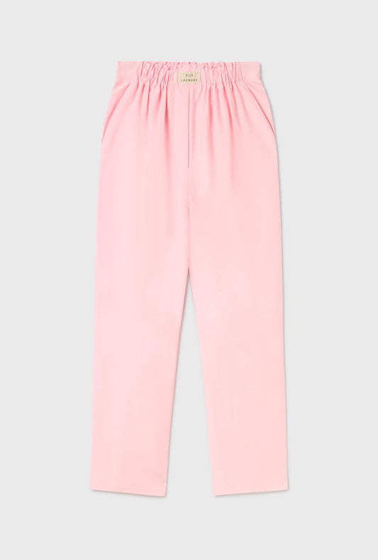 Cotton Silk Paper Bag Pants Hydrogen
