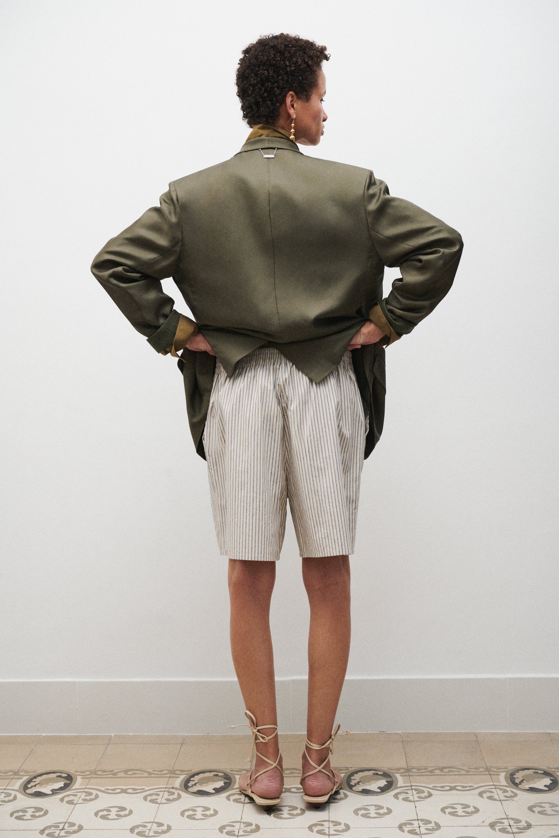 Cotton Boxers Slate Stripe