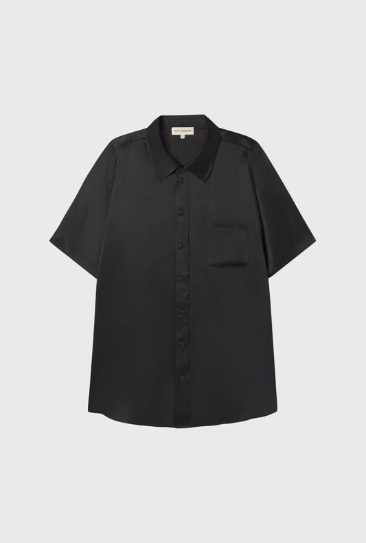 Short Sleeve Boyfriend Shirt Black