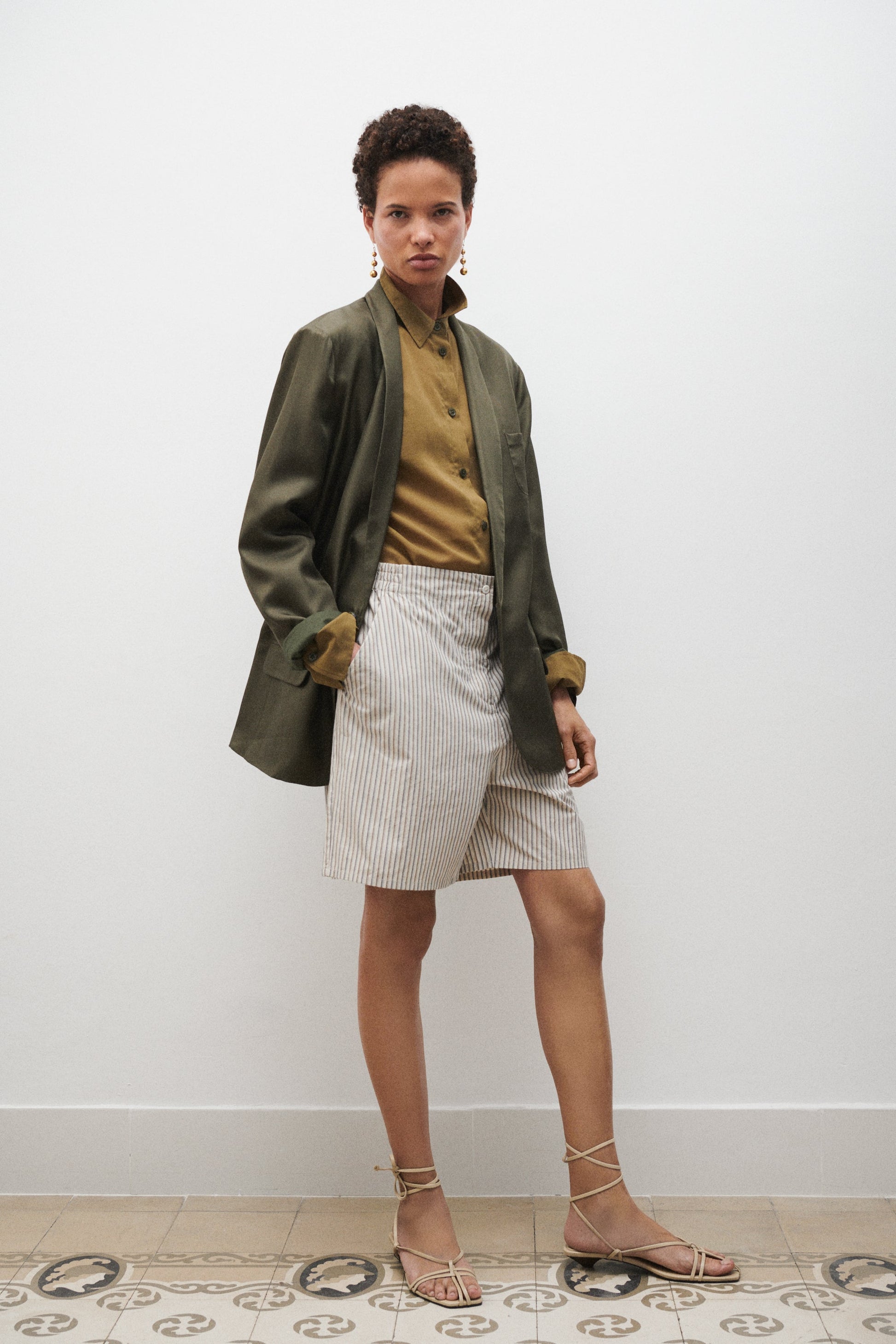 Cotton Boxers Slate Stripe