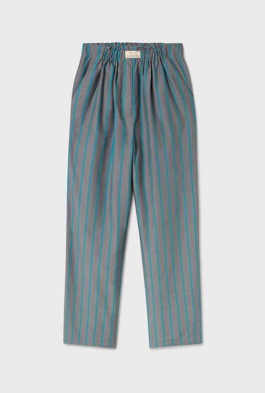 Cotton Silk Paper Bag Pants Oxygen Stripe