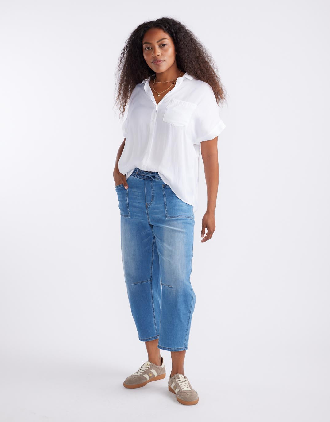 Leo Barrel Jeans - Blue Denim