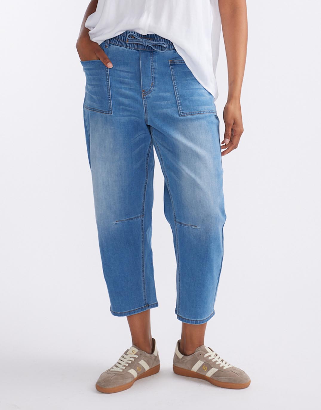 Leo Barrel Jeans - Blue Denim
