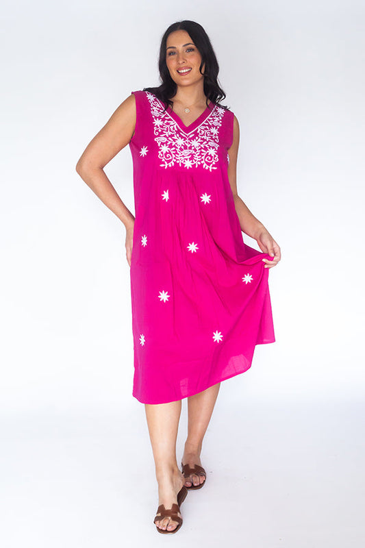 Rubyyaya Manuelito Midi Hot Pink