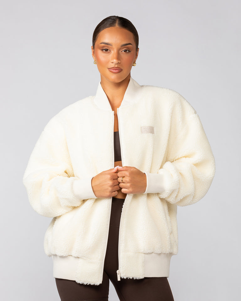 Sherpa Oversized Bomber Jacket