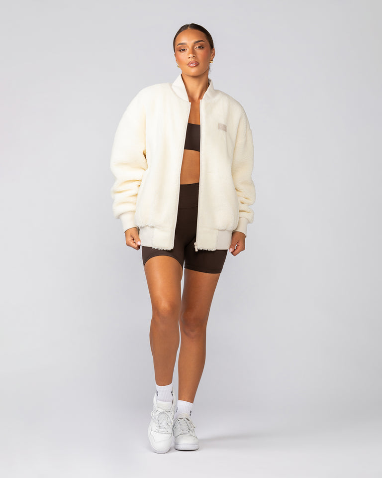Sherpa Oversized Bomber Jacket