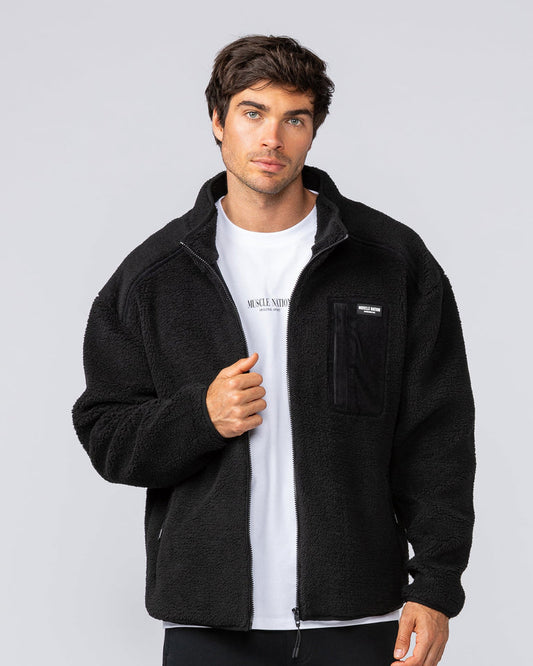 Staple Sherpa Zip Through Jacket