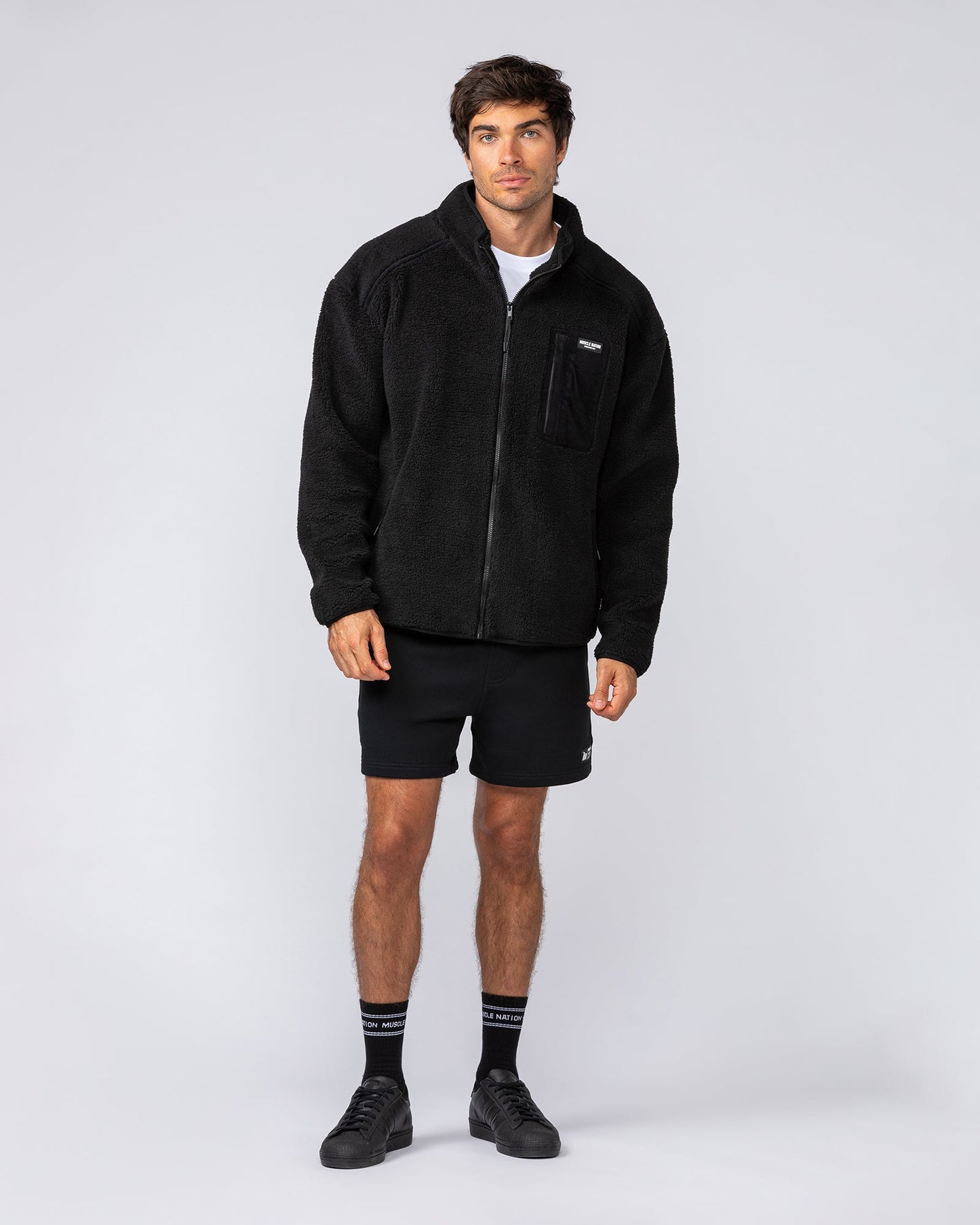 Staple Sherpa Zip Through Jacket