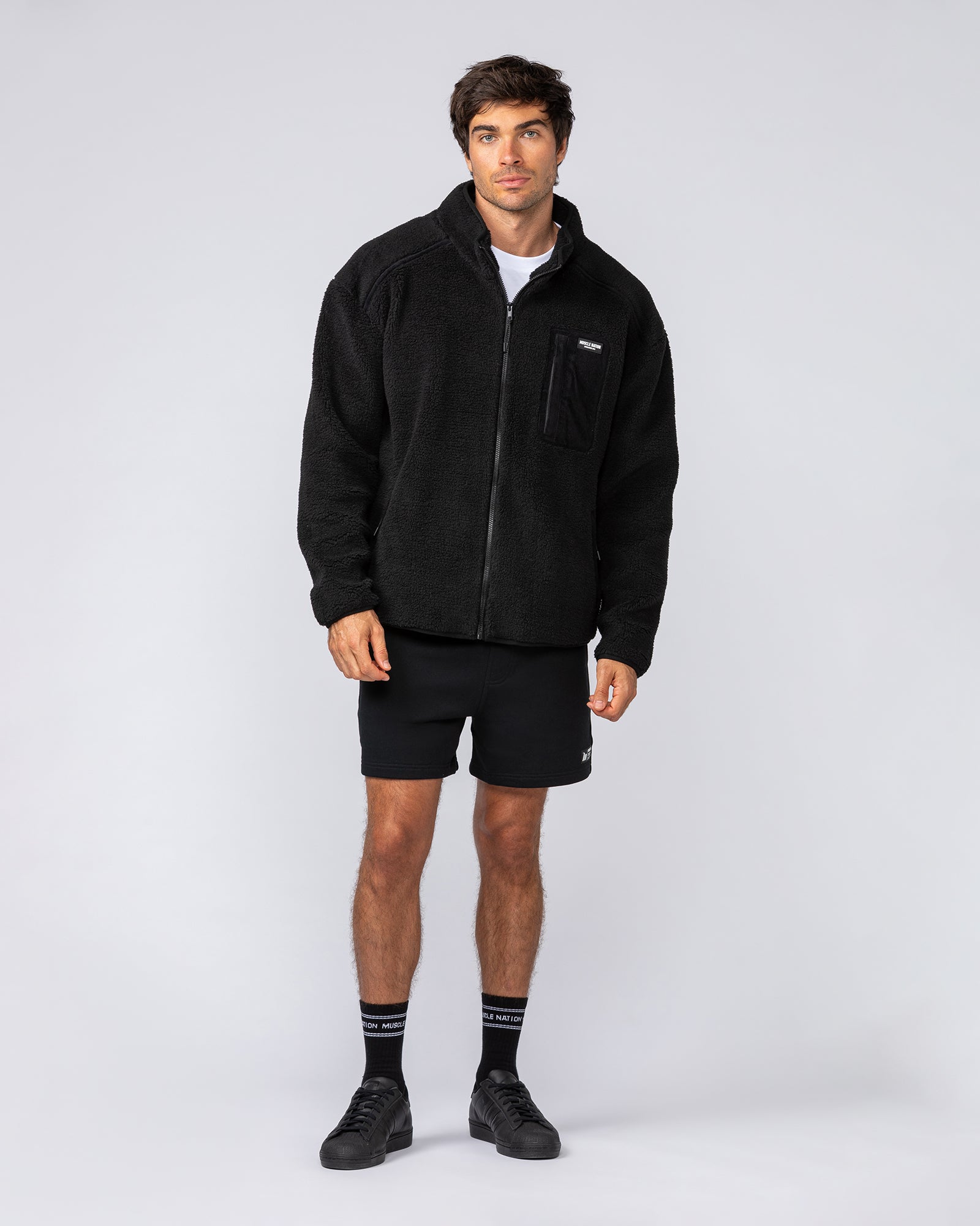 Staple Sherpa Zip Through Jacket