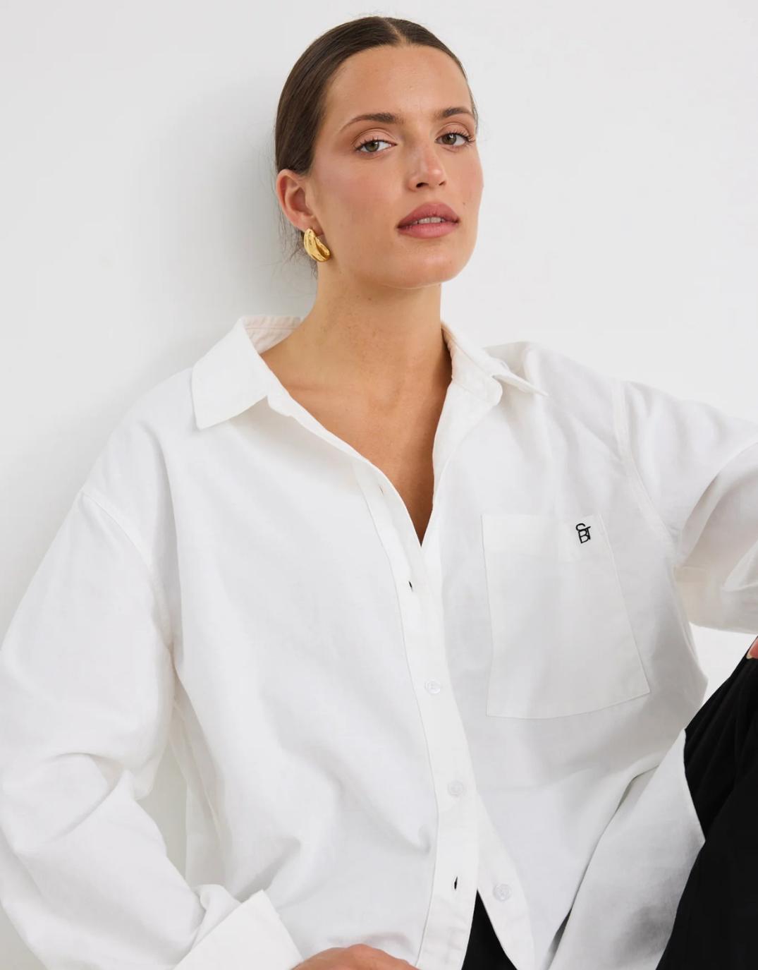 Signature Oxford Oversized Shirt - Ivory