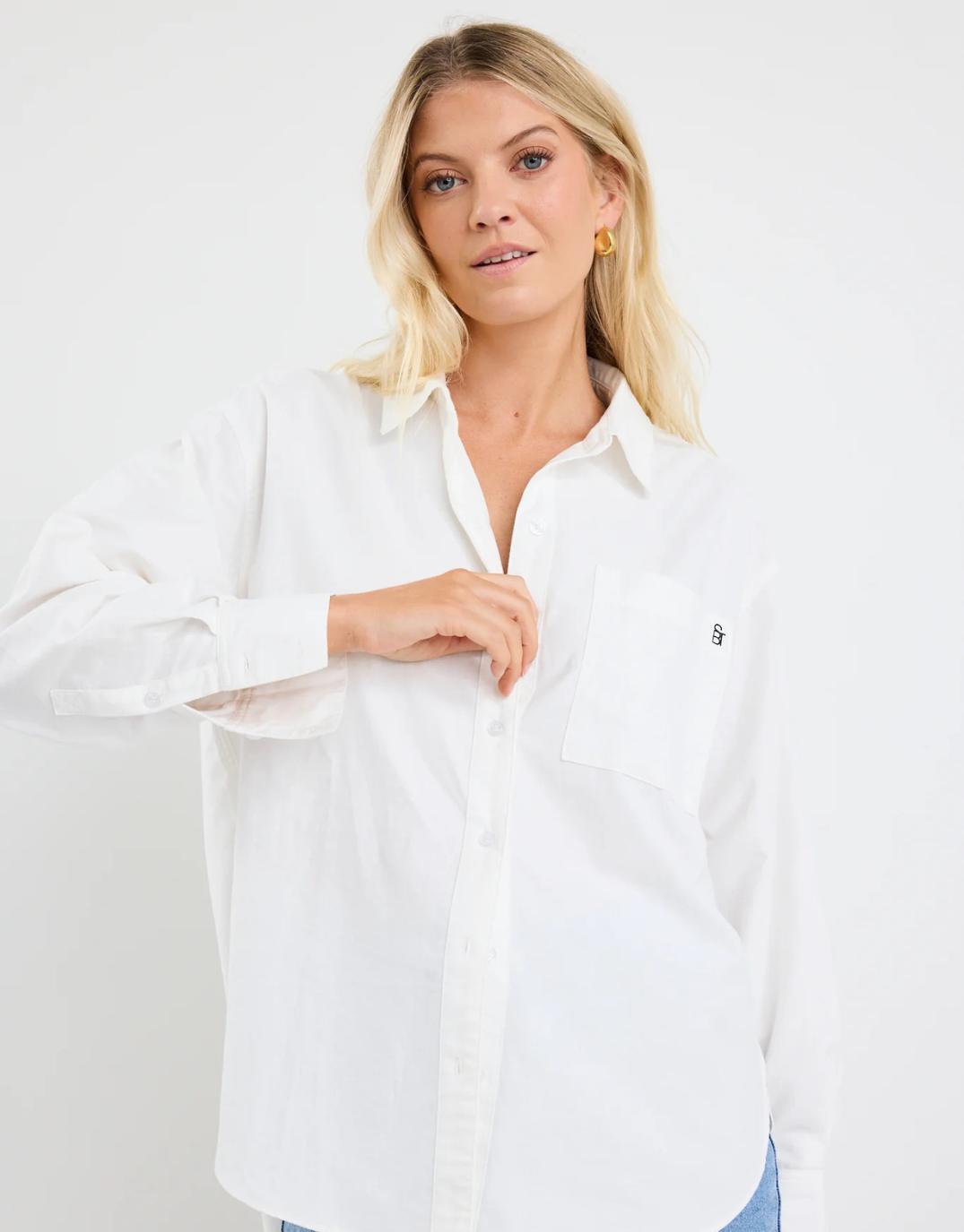 Signature Oxford Oversized Shirt - Ivory
