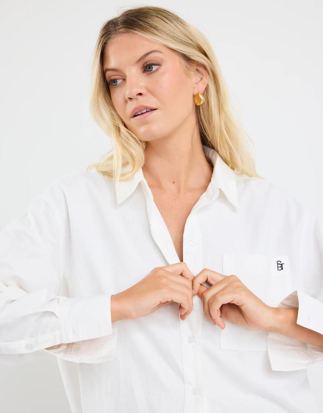 Signature Oxford Oversized Shirt - Ivory