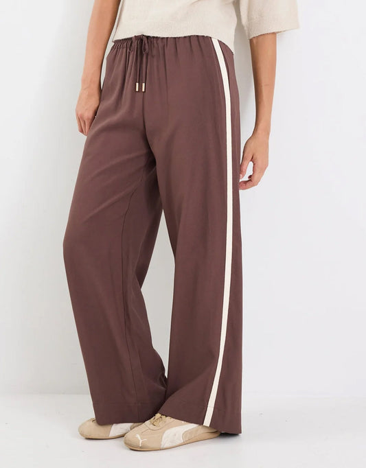 Townie Tape Wide Leg Pant - Chocolate Stripe
