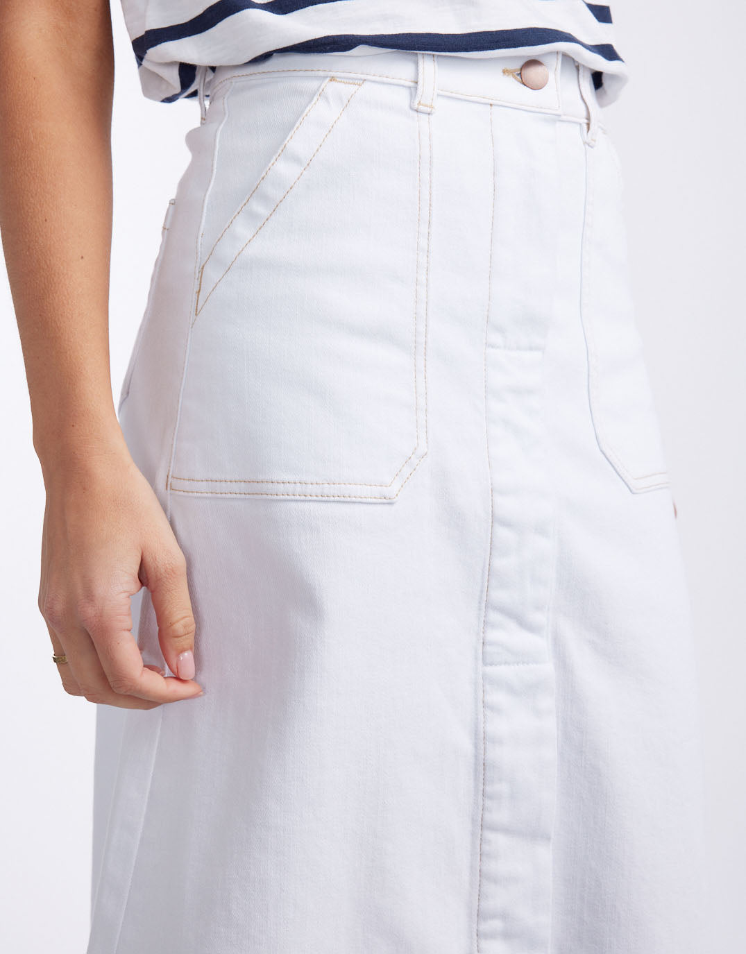 Catalina Midi Skirt - White