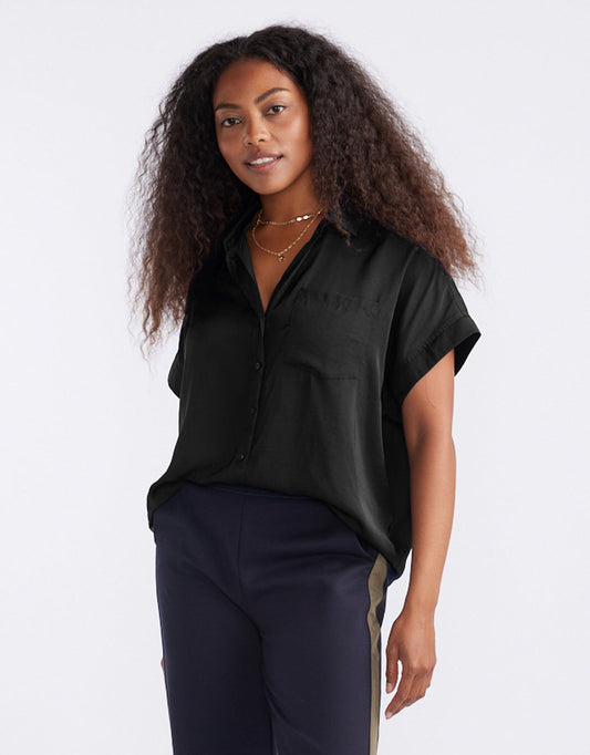 Effortless Drape Shirt - Black