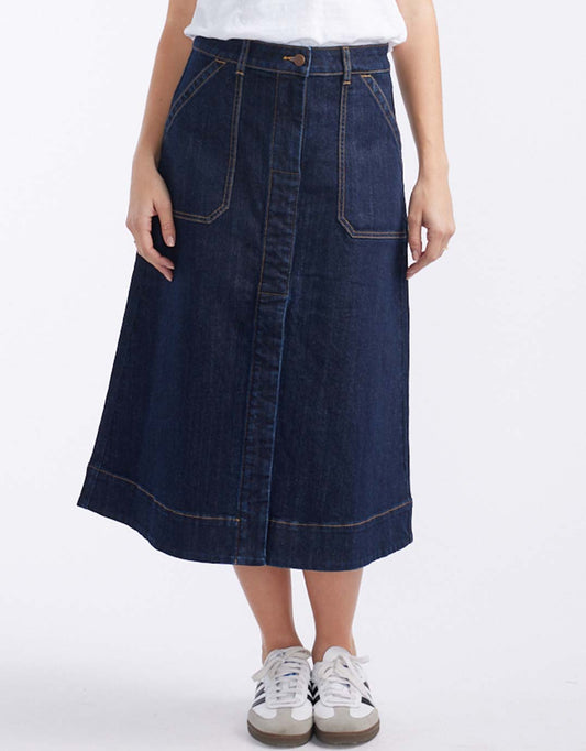 Catalina Midi Skirt - Indigo