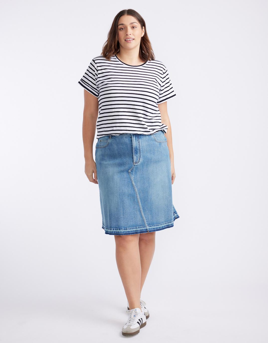 Holly Denim Skirt - Mid Wash