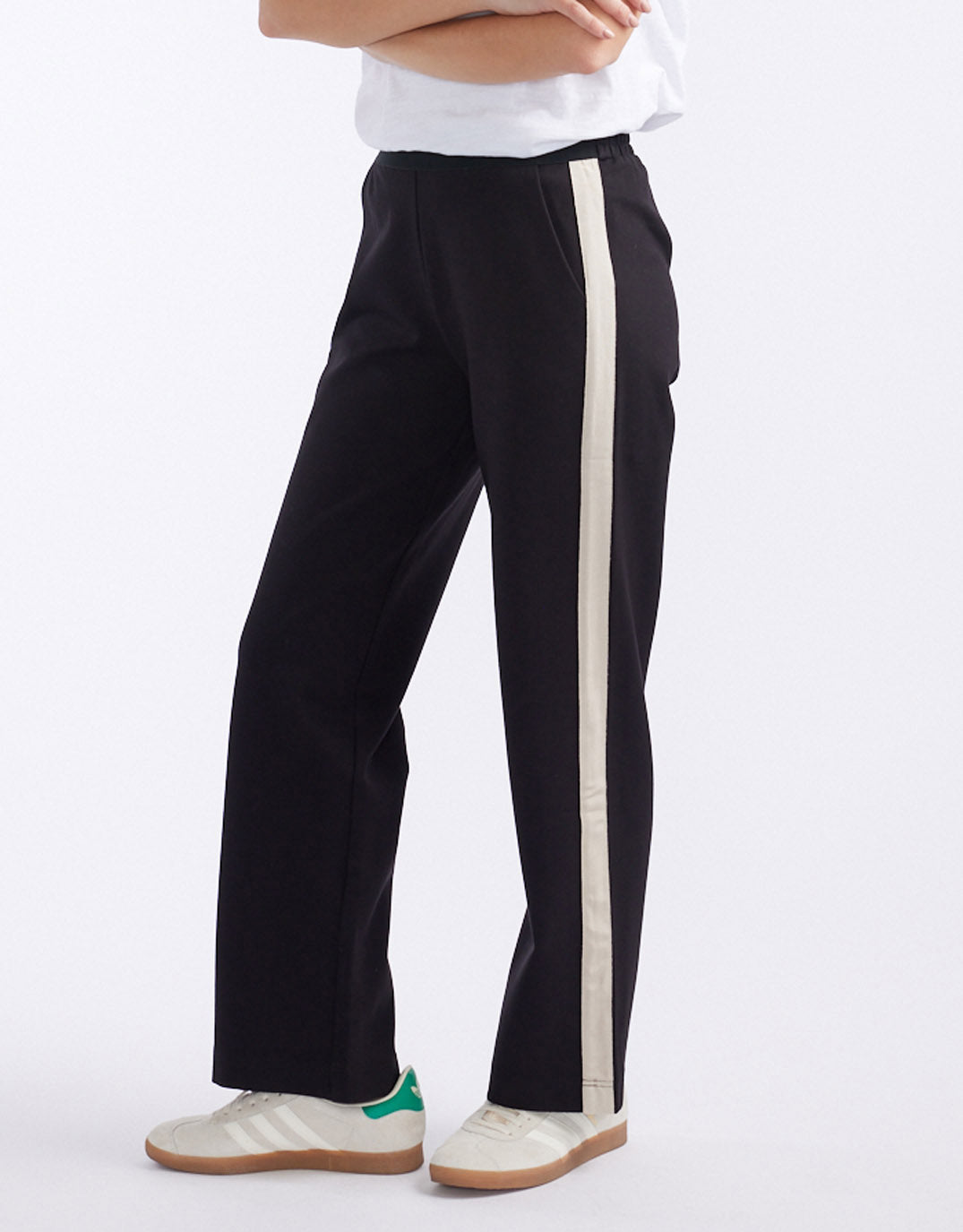 Timeless Straight Leg Ponte Pant - Black/Natural