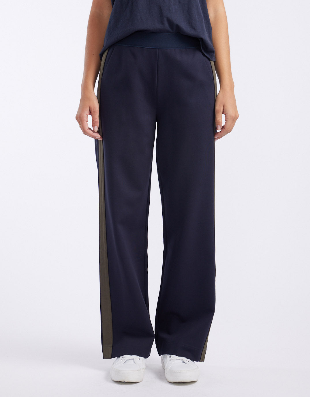 Timeless Straight Leg Ponte Pant  - Navy/Khaki