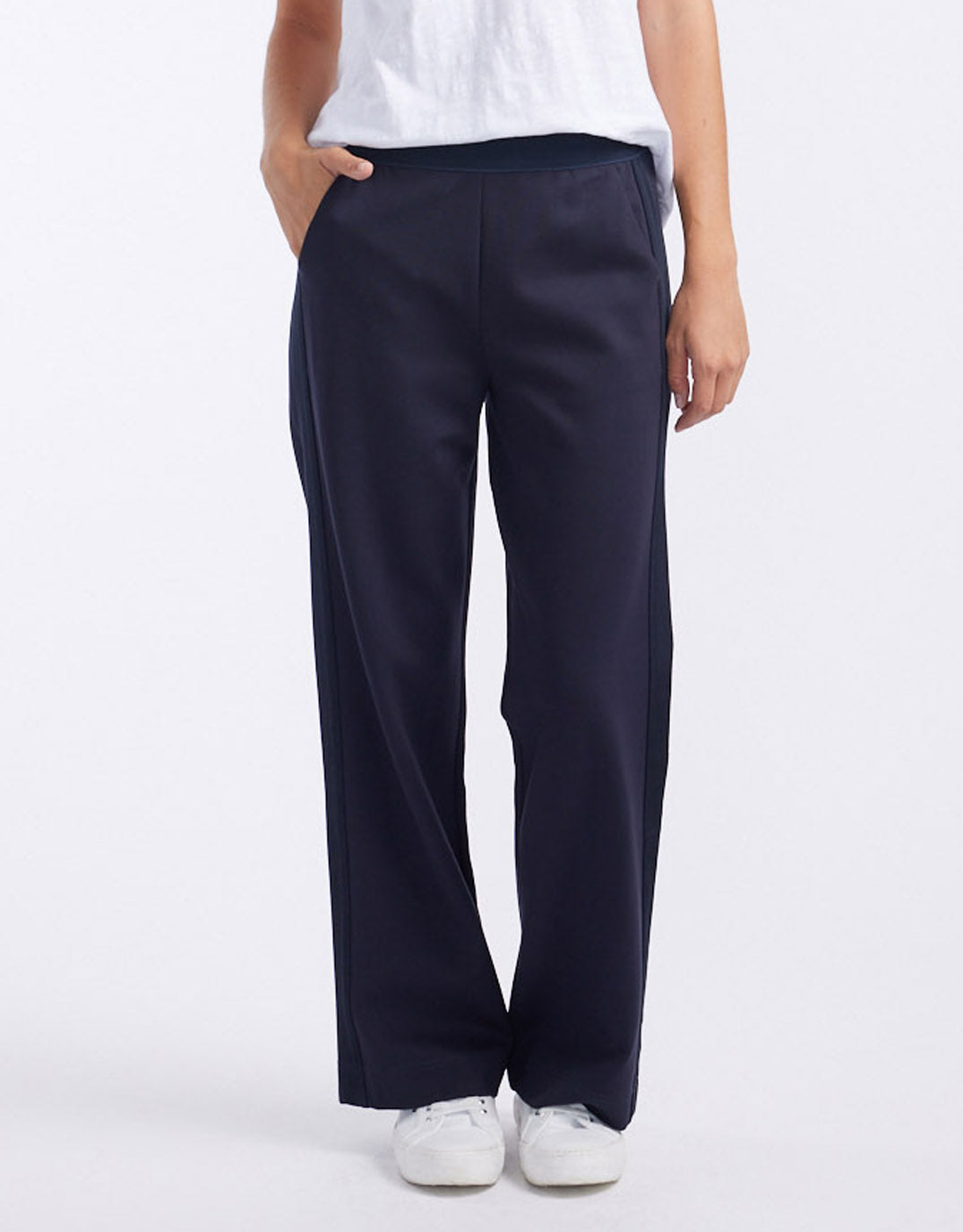 Timeless Straight Leg Ponte Pant  - Navy/Navy