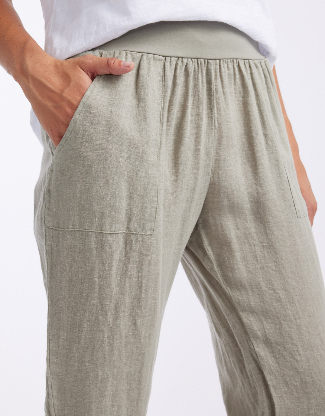 Sorrento Linen Pants - Khaki